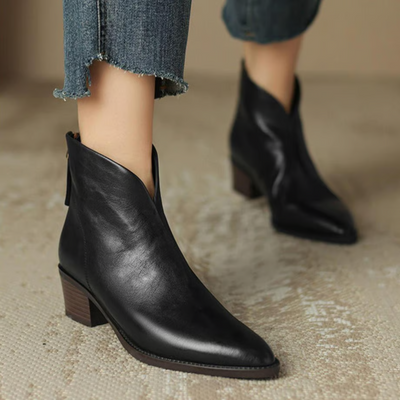 Calista - Luxury ankle boots with a low heel