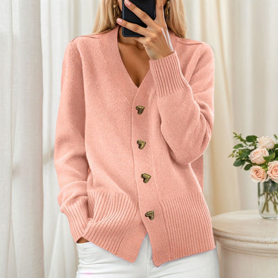 Melina™ | Soft Cardigan with Heart Buttons