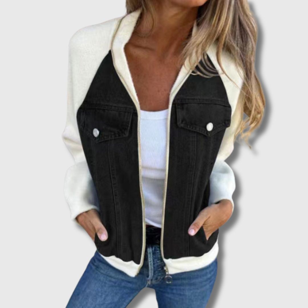 Lillian - Zip-Up Denim Jacket