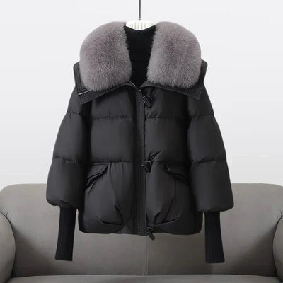 Elise - Winter Parka Coat with Fur Collar