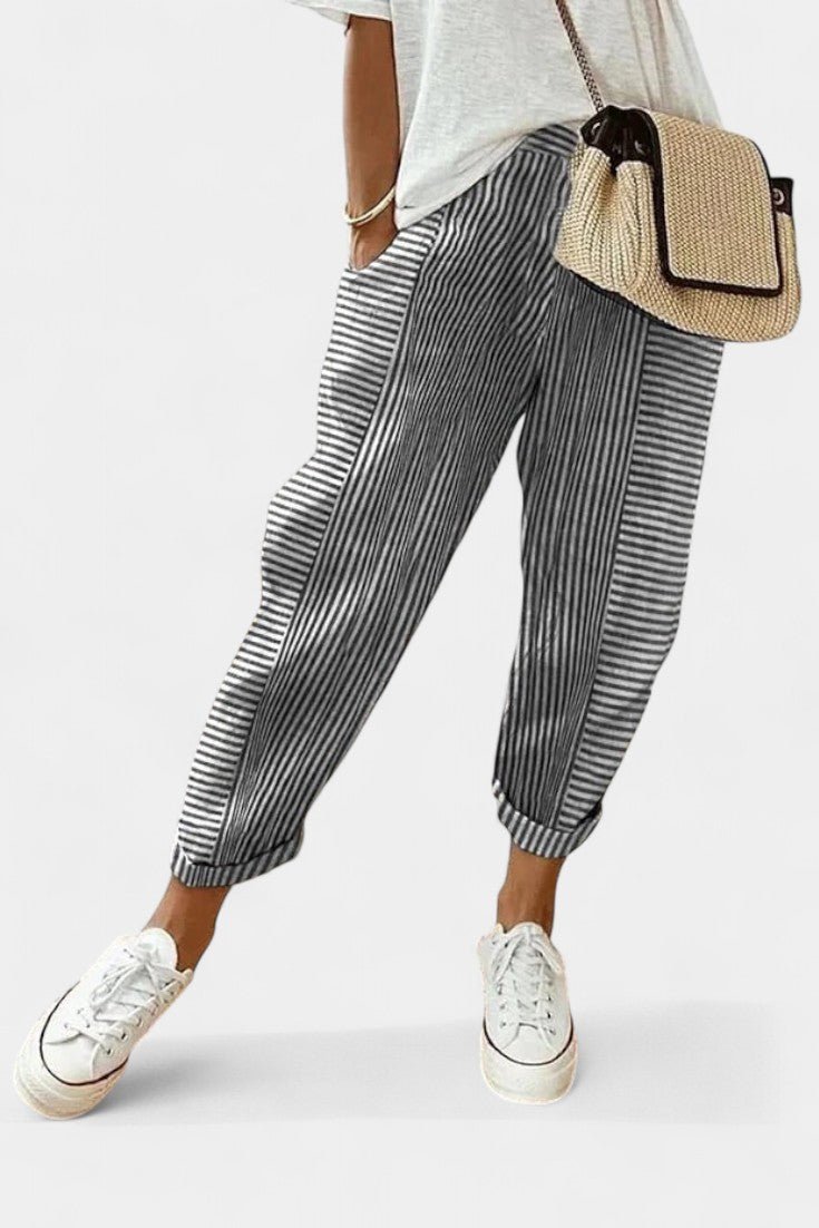 Alba Striped Linen Pants