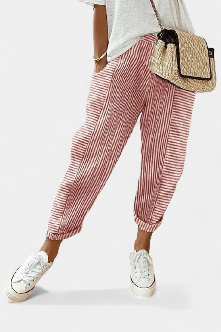 Alba Striped Linen Pants
