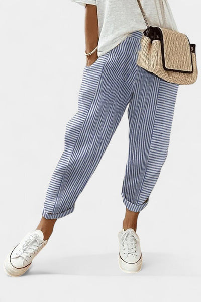 Alba Striped Linen Pants