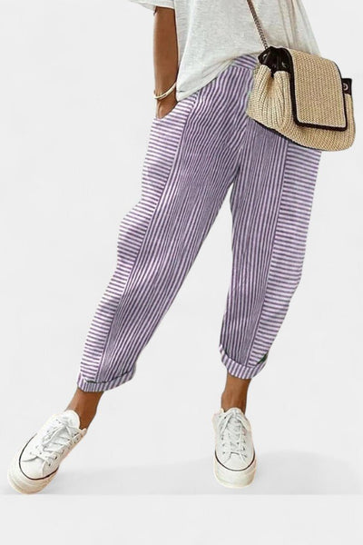 Alba Striped Linen Pants