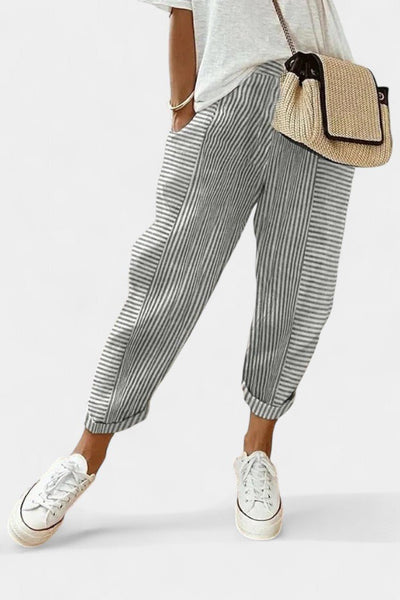 Alba Striped Linen Pants