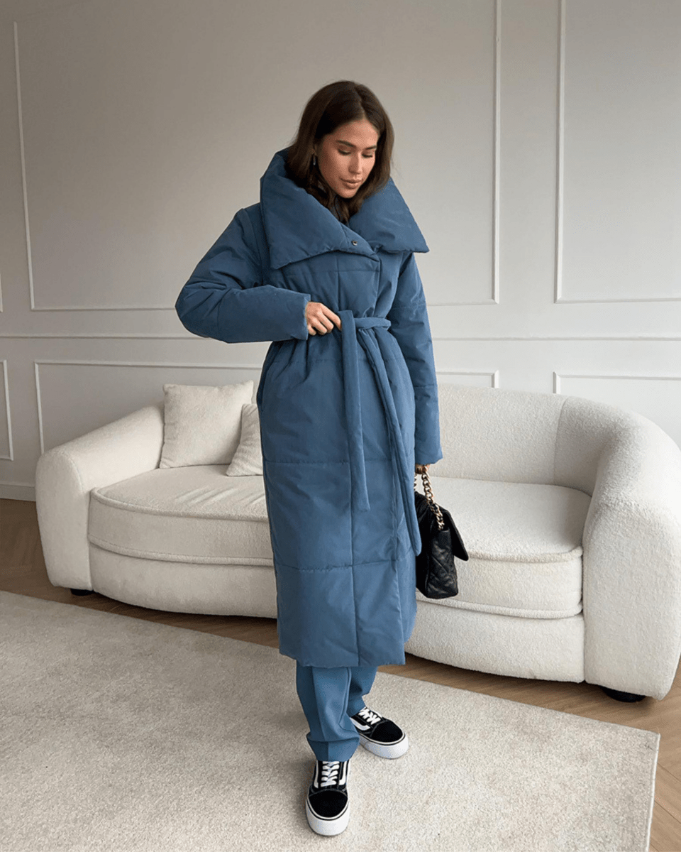 Belted Long Down Jacket