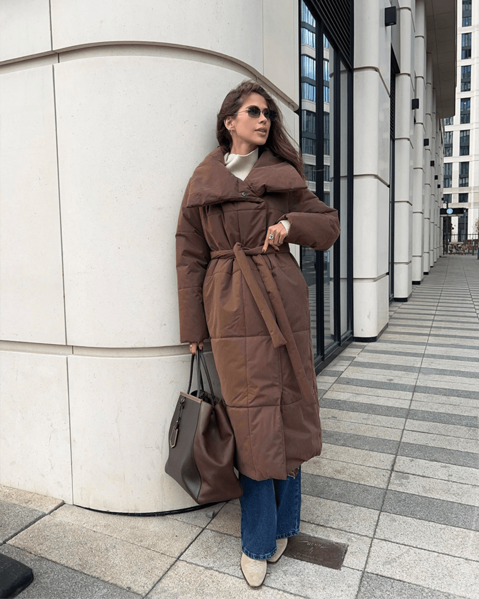 Belted Long Down Jacket