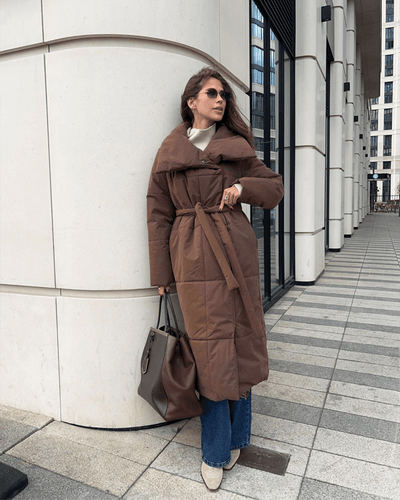 Belted Long Down Jacket