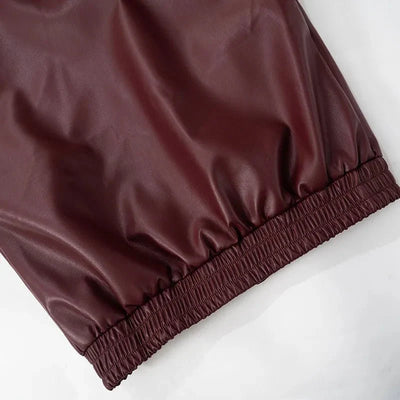 Burgundy Biker Jacket