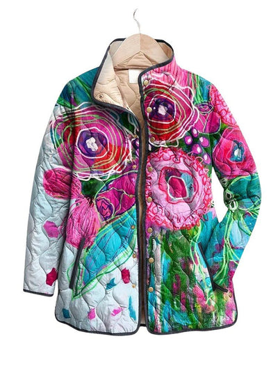 Jacket with Floral Pattern
