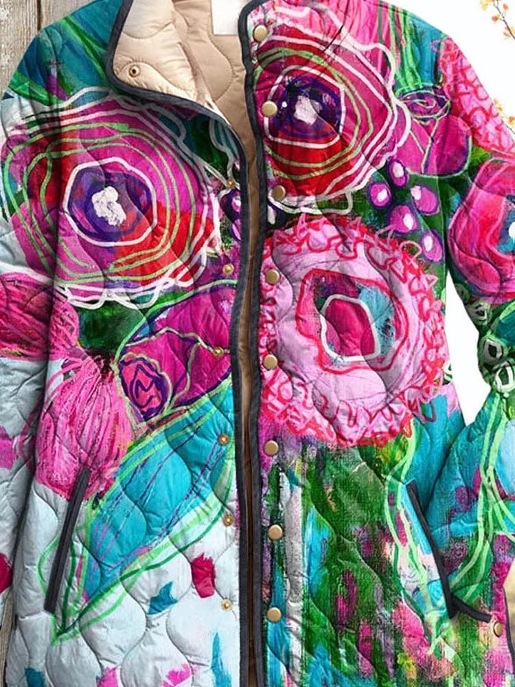 Jacket with Floral Pattern