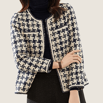 Classic Houndstooth Blazer