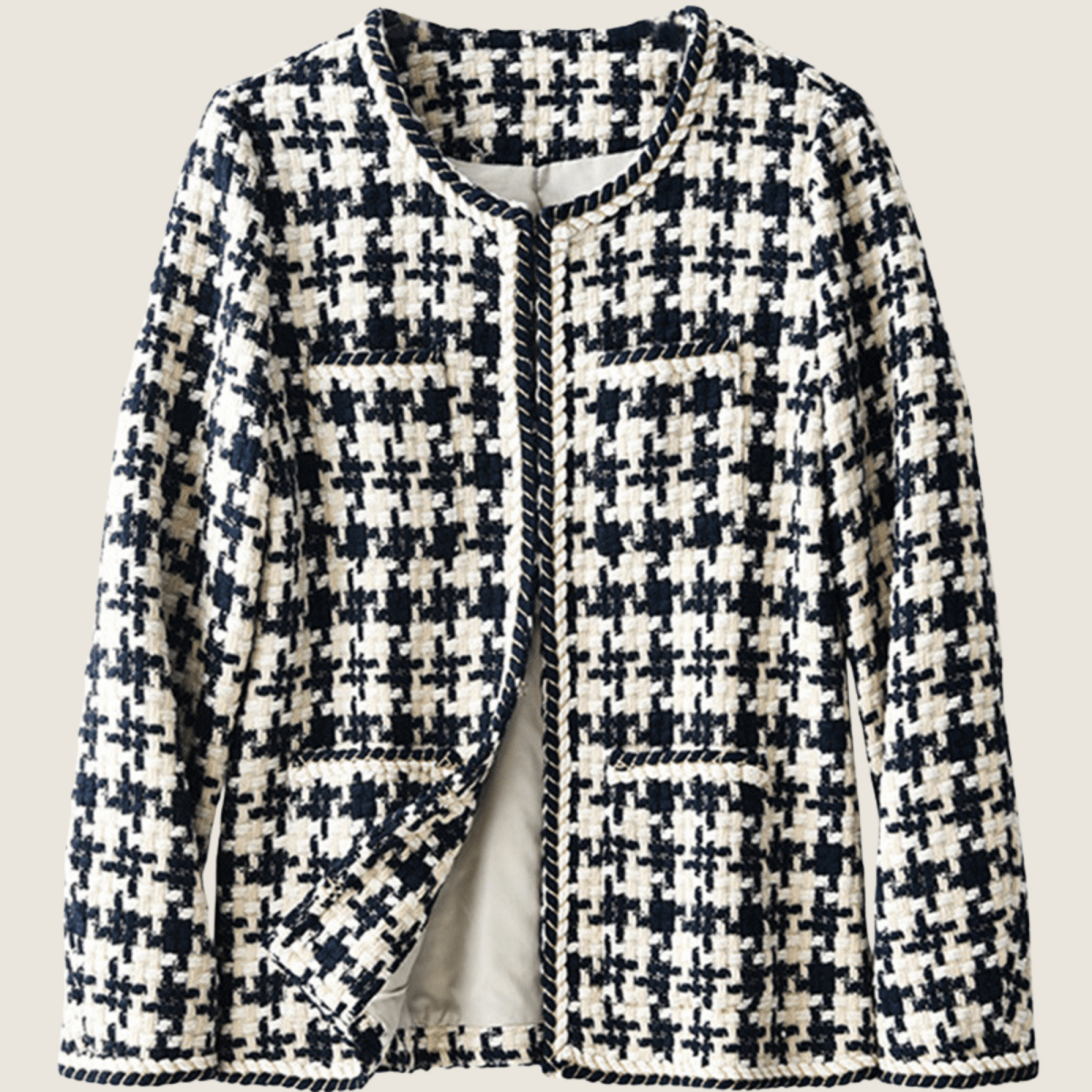 Classic Houndstooth Blazer