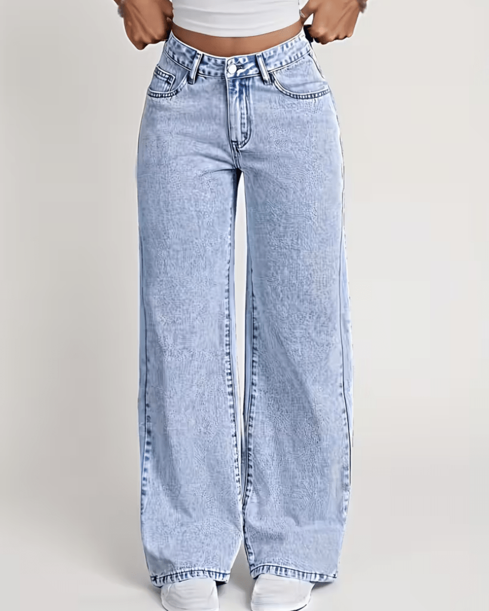 High Waist Straight Jeans