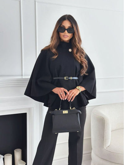 Maëva™ | Belted cape coat