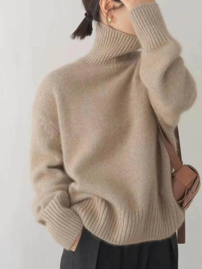 MONIKA | High Neck Cashmere Sweater