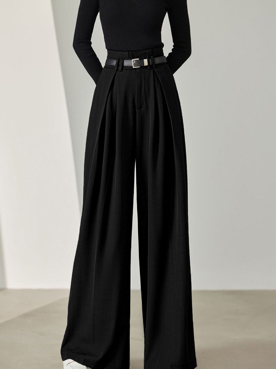 Belted Wide Leg Pants