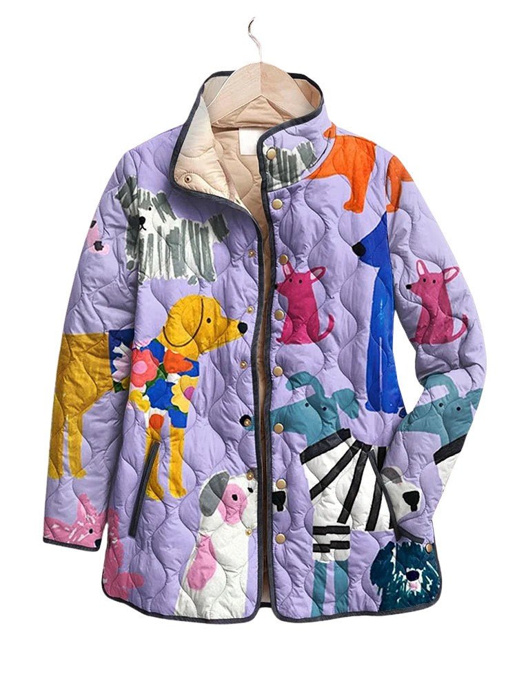 Casual Dog Pattern Jacket