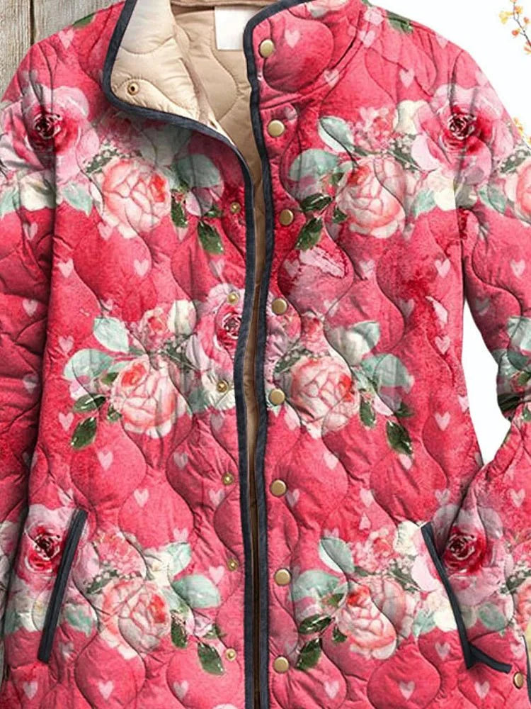 Pink Floral Printed Jacket