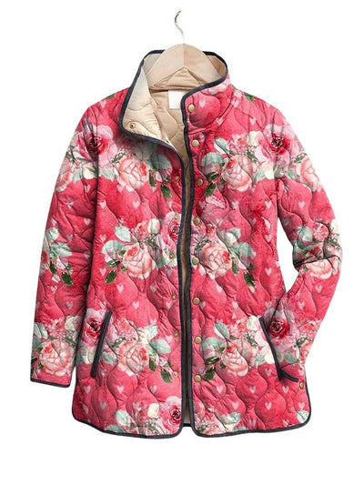 Pink Floral Printed Jacket